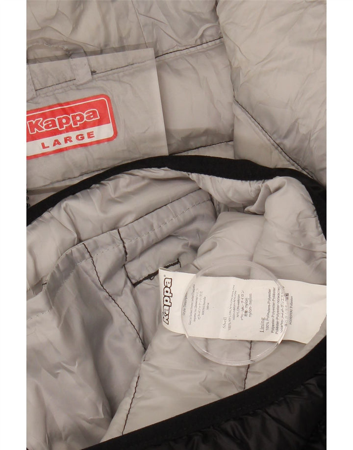 KAPPA Womens Hooded Padded Jacket UK 40 Large Black Nylon