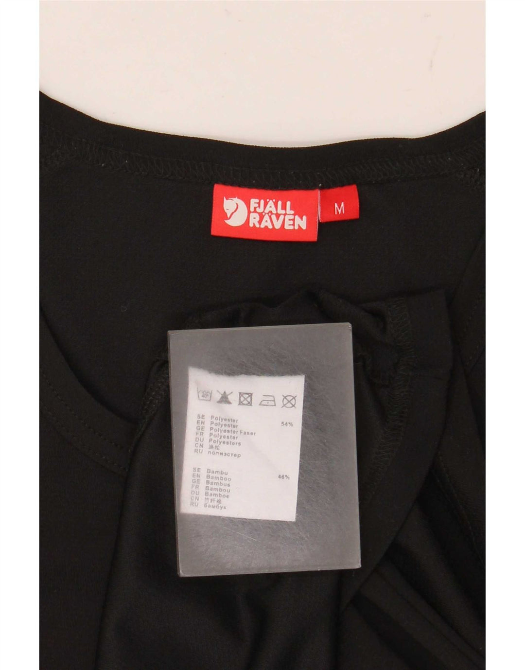 Fjall Raven Damen T-Shirt Top UK 14 Medium Schwarz Polyester