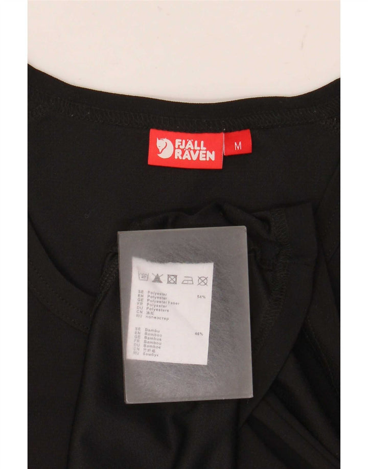 Fjall Raven Damen T-Shirt Top UK 14 Medium Schwarz Polyester