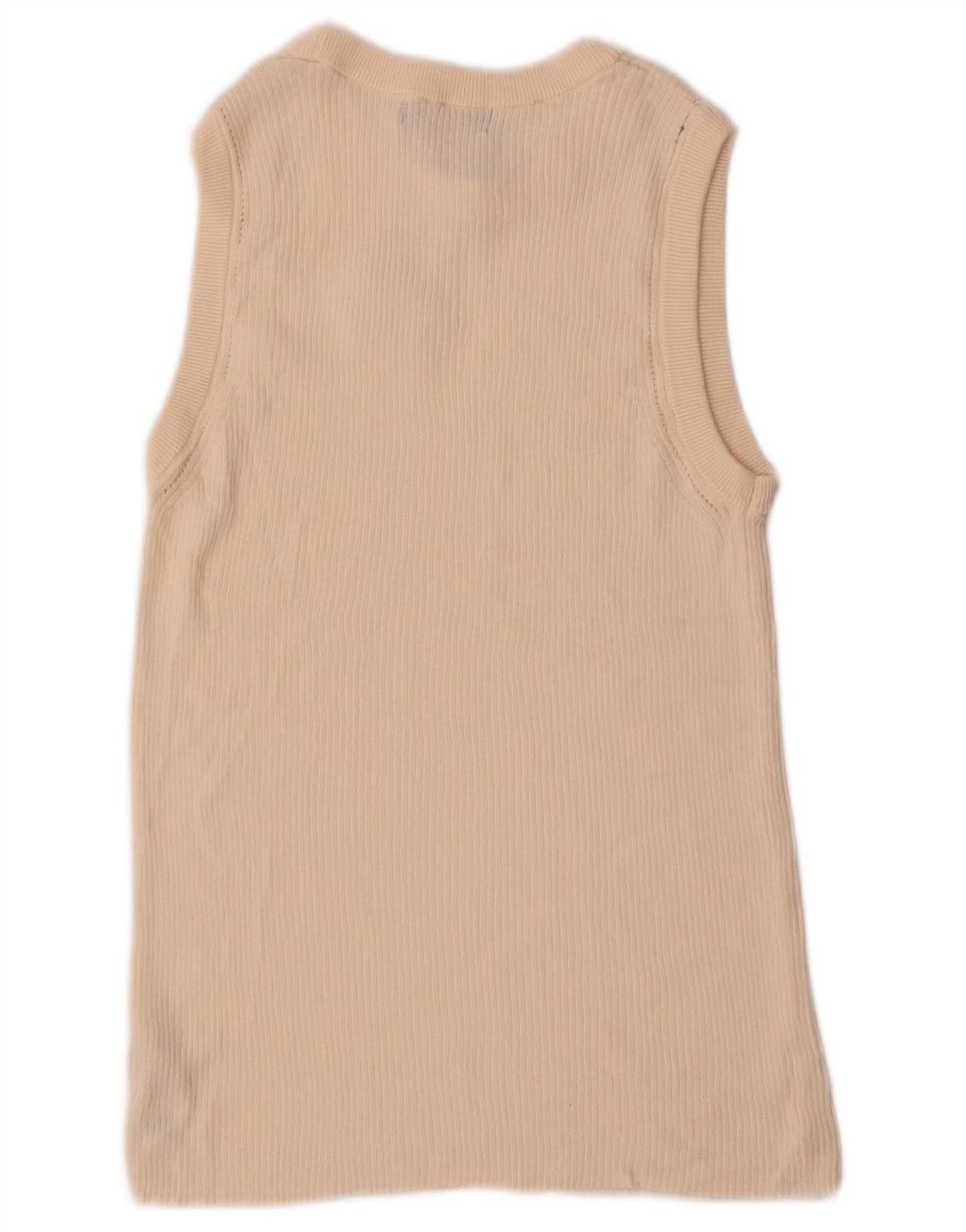Marks & Spencer Damen Weste Tank Top UK 14 Medium Off White Baumwolle
