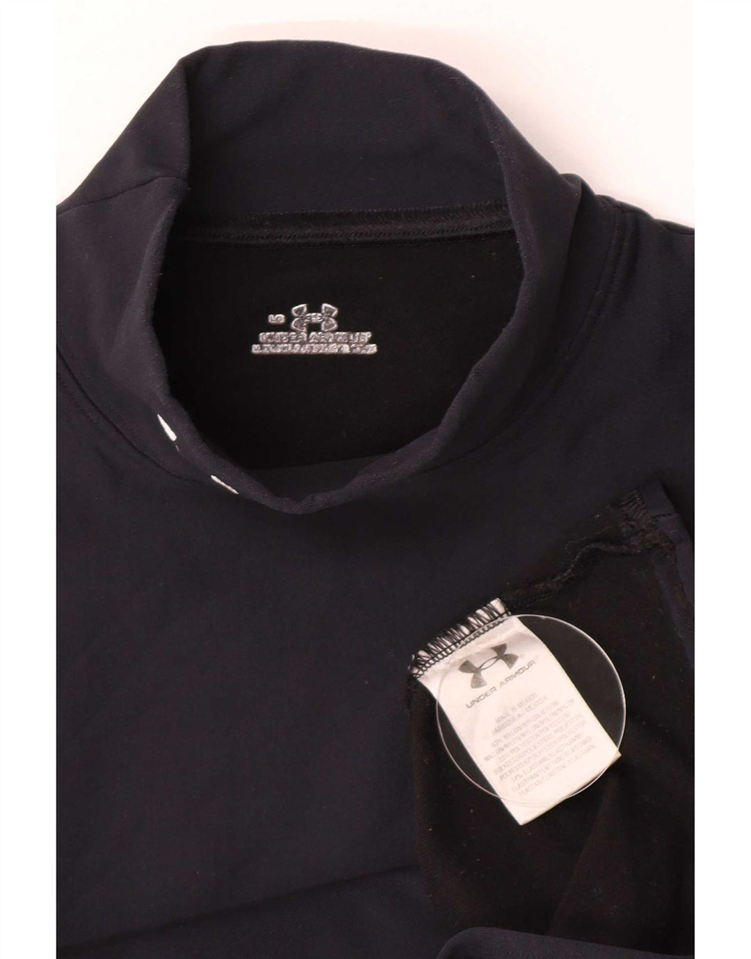 Under Armour Damen Top Langarm UK 14 Large Marineblau Nylon