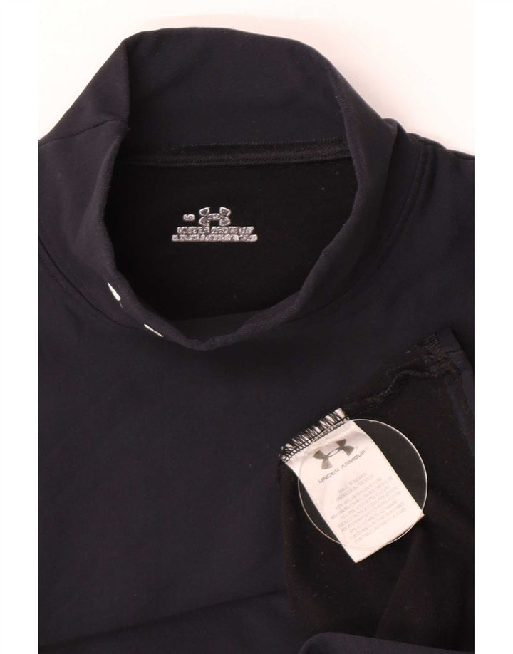 Under Armour Damen Top Langarm UK 14 Large Marineblau Nylon