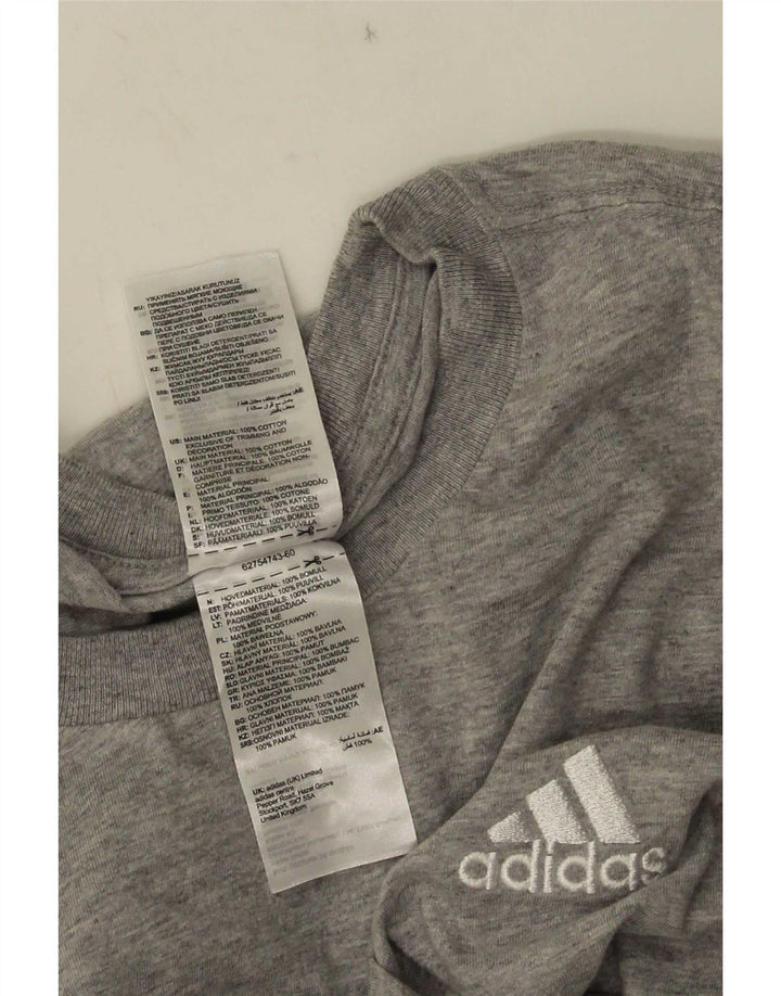 Adidas Herren T-Shirt Top 2XL Grau Baumwolle