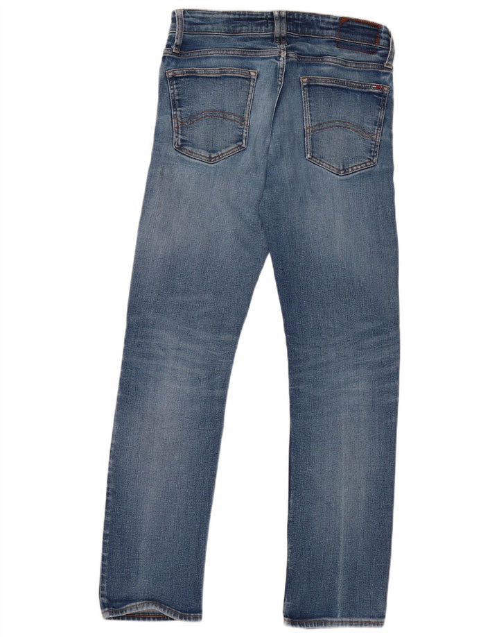 TOMMY HILFIGER Herren Straight Jeans W32 L32 Blaue Baumwolle