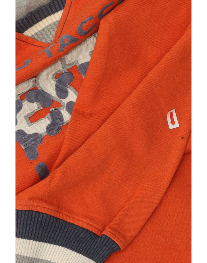 Sergio Tacchini Herren Grafik-Sweatshirt-Pullover aus mitteloranger Baumwolle