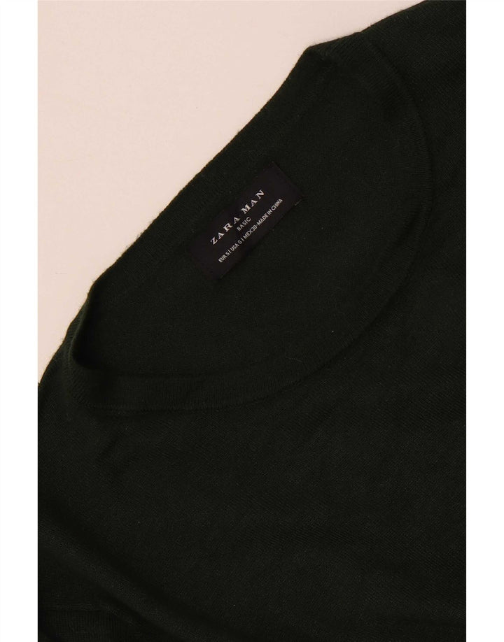 Zara Herren Top Langarm Small Grün