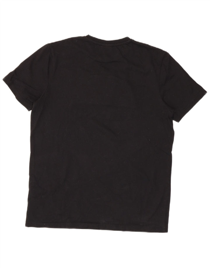 Ellesse Herren-T-Shirt mit Grafik, groß, aus schwarzer Baumwolle