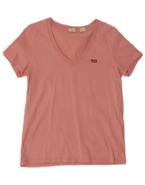 Levi's Damen T-Shirt Top UK 10 Small Rosa Baumwolle