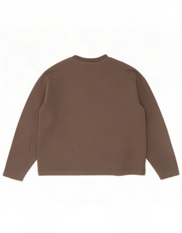 Zara Damen-Pullover mit U-Boot-Ausschnitt, UK 14, Mittelgrau, Polyester