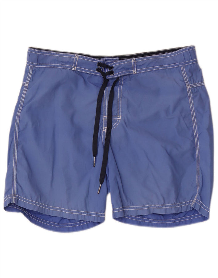 Benetton Herren-Badeshorts, klein, aus blauer Baumwolle