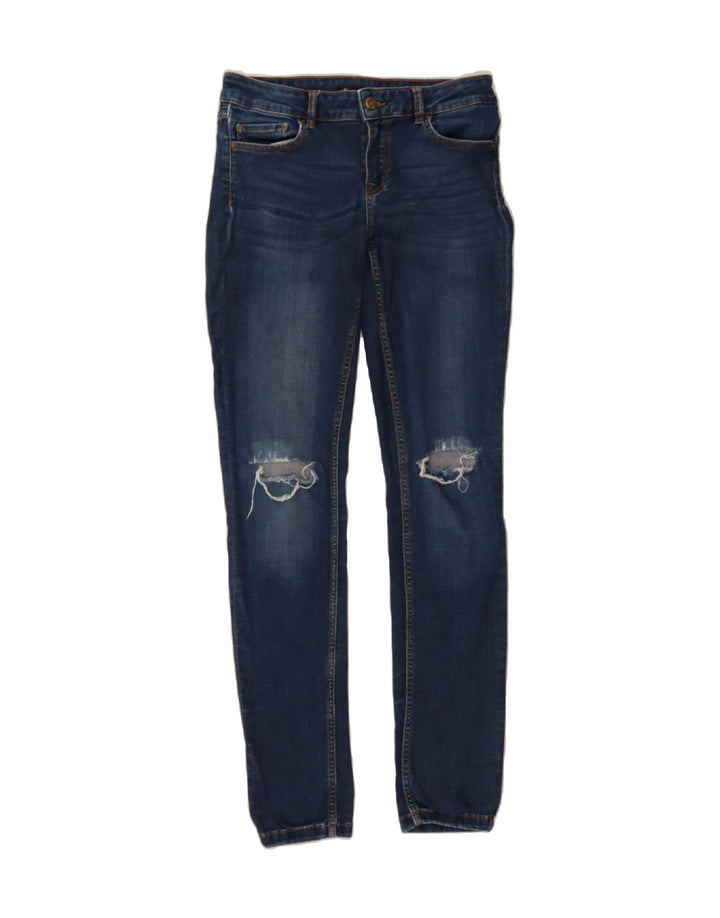 MASSIMO DUTTI Womens Distressed Skinny Jeans EU 38 Small W30 L30 Blue Vintage Massimo Dutti and Second-Hand Massimo Dutti from Messina Hembry 