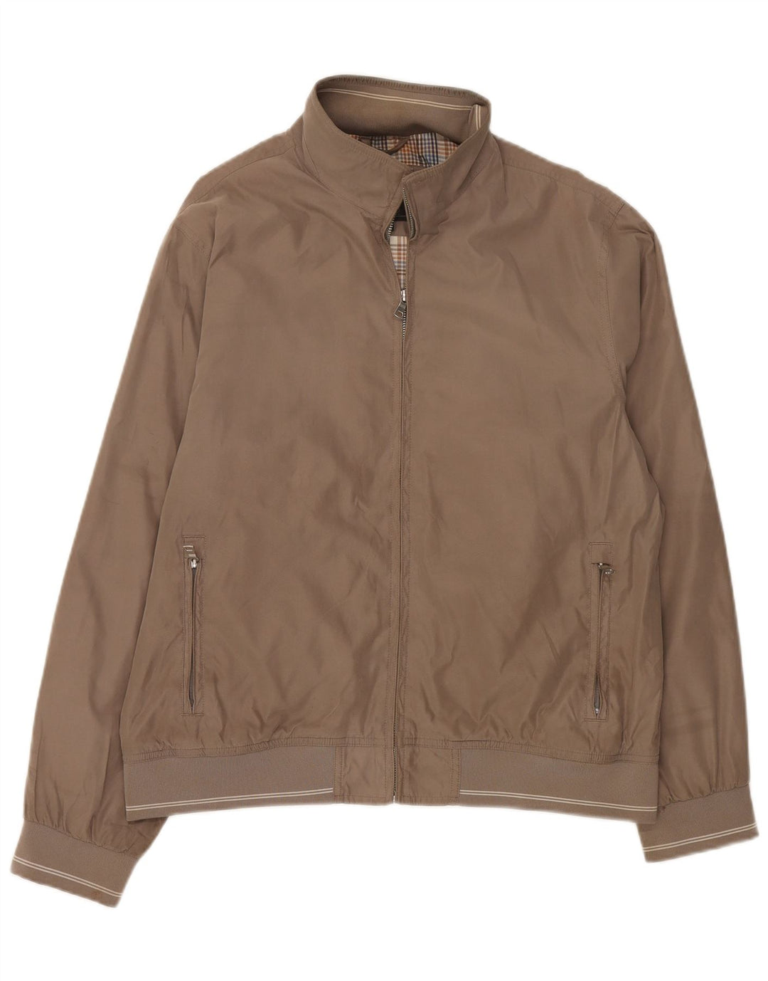 Marks & Spencer Herren Bomberjacke UK 40 Large Braun Polyester