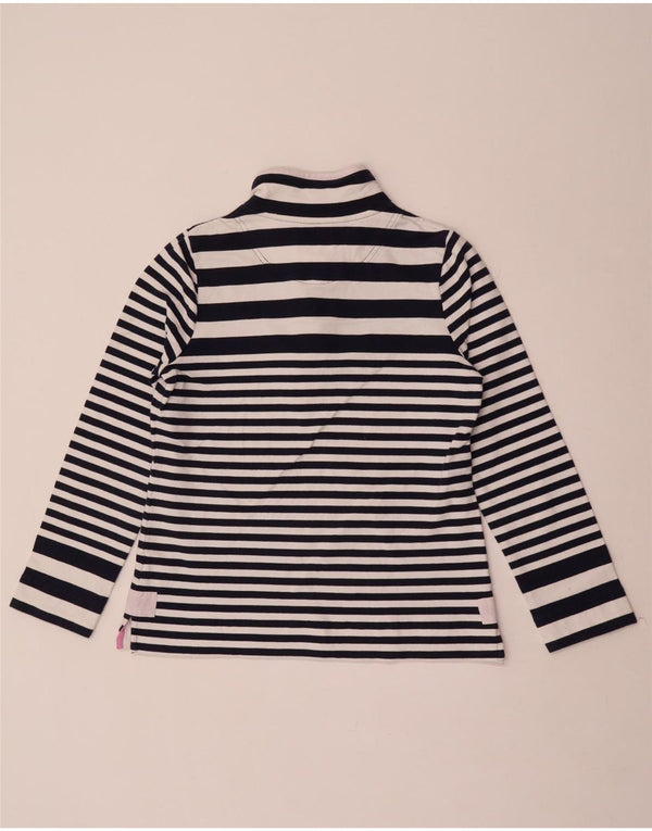 Joules Damen-Sweatshirt mit Knopfkragen, Gr. 40, Größe L, Marineblau, gestreift