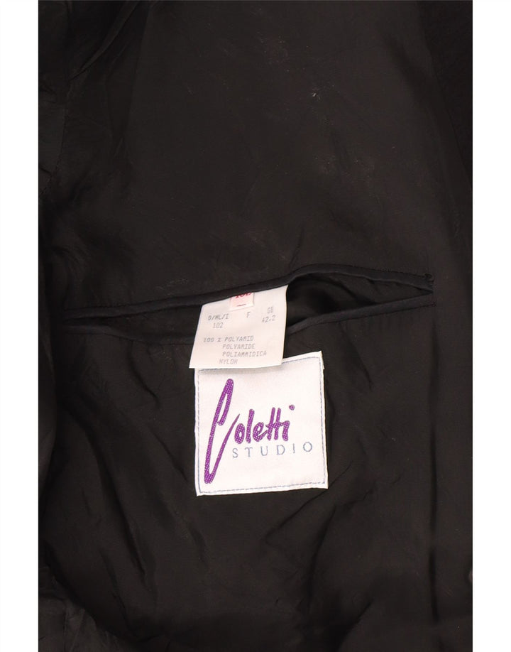 Studio Coletti Herren Zweireiher Blazer Jacke UK 38 Medium Schwarz