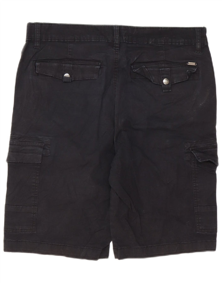 Guess Herren Cargoshorts W32 Mittelschwarze Baumwolle