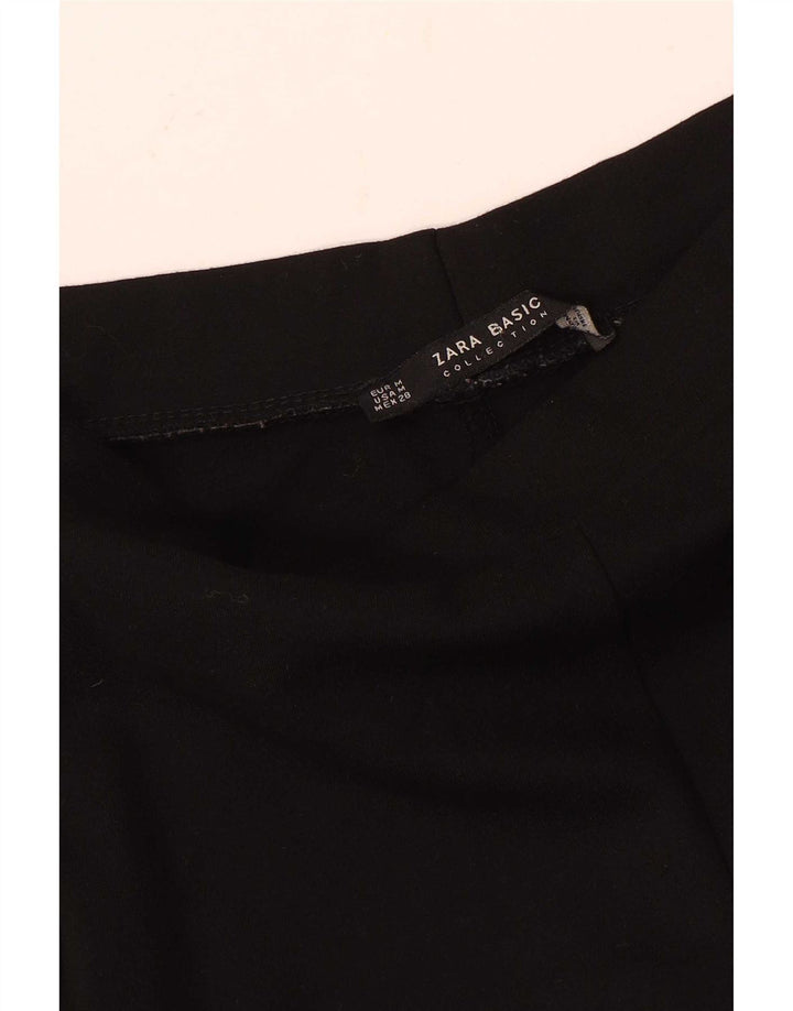 Zara Damen Leggings UK 12 Medium Schwarz gestreift