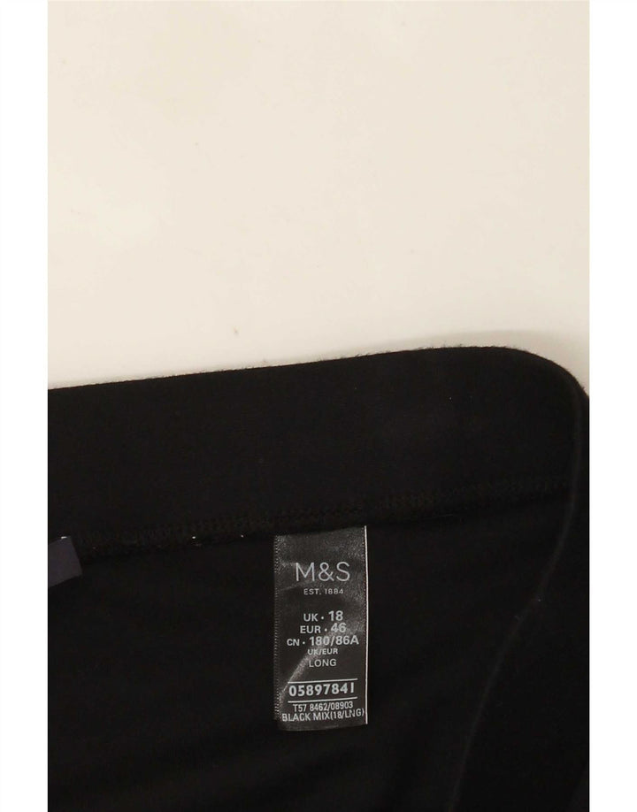 Marks & Spencer Damen Leggings UK 18 XL Schwarze Viskose