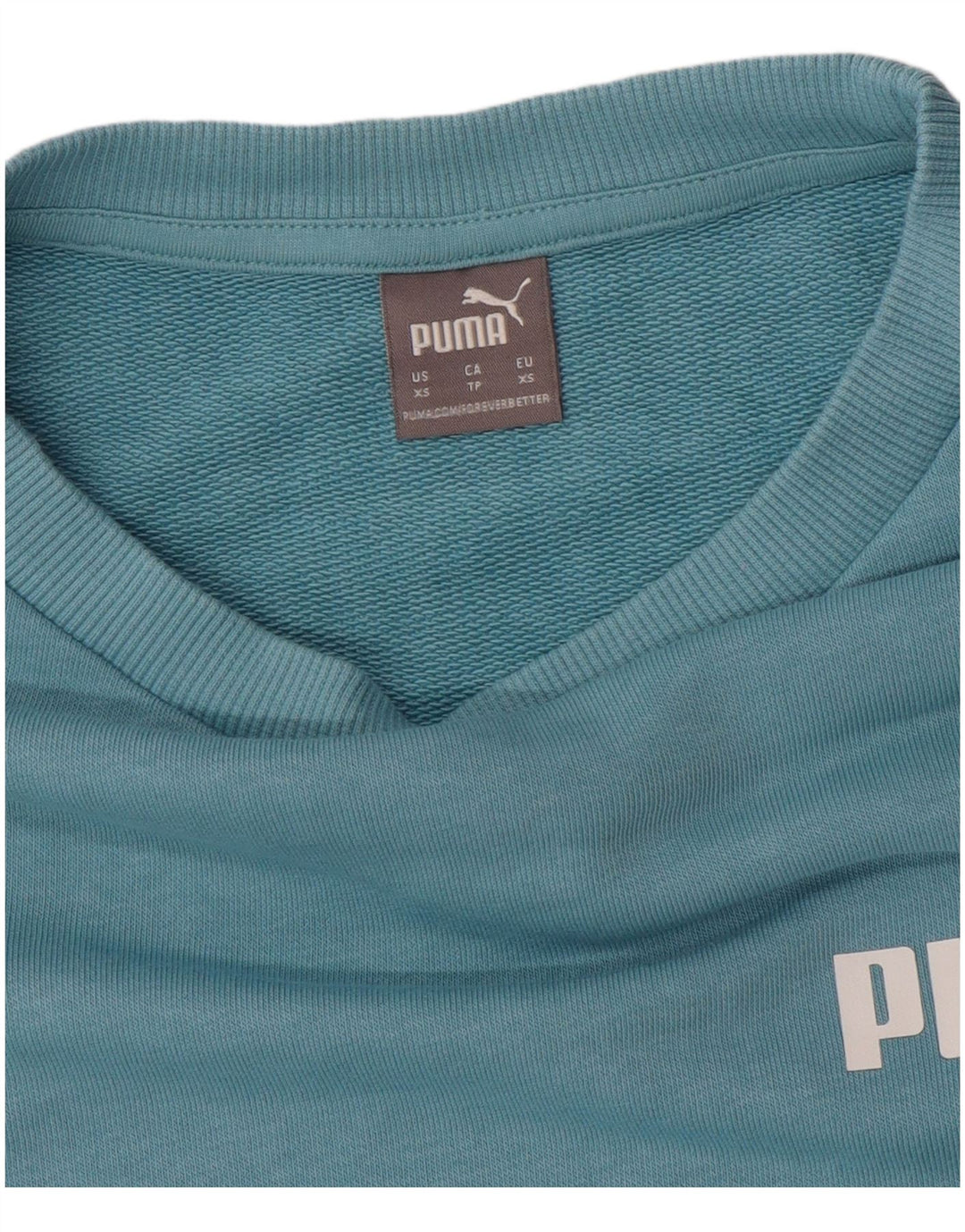 PUMA Damen Übergroßer Grafik-Sweatshirt-Pullover UK 6 XS Blau