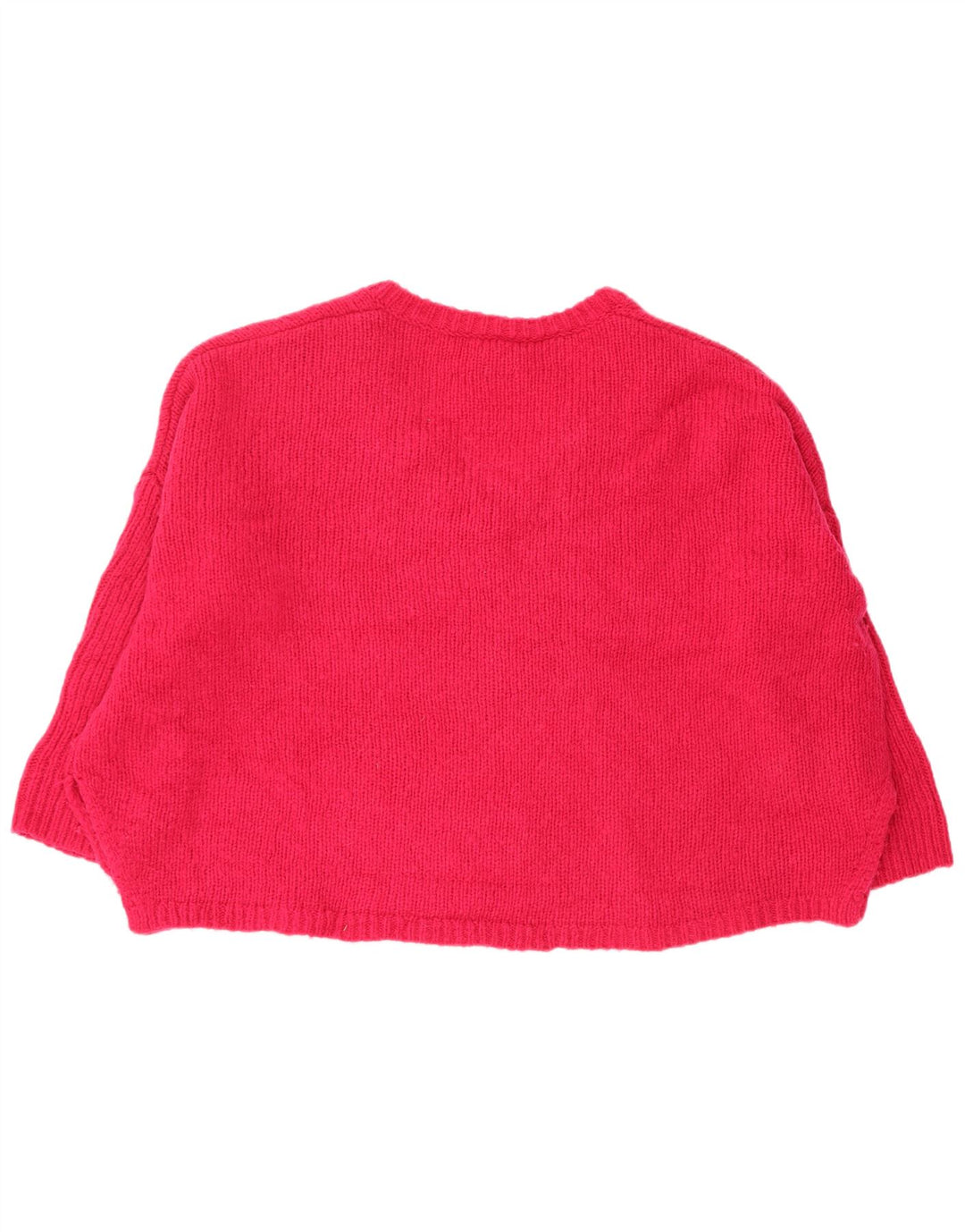 Massimo Dutti Damen-Pullover mit 3/4-Ärmeln und V-Ausschnitt, Gr. 14, Mittelrosa