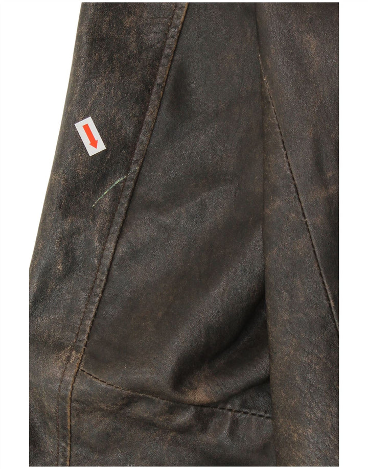 Mays & Rose Herren-Lederjacke IT 50, großes braunes Leder