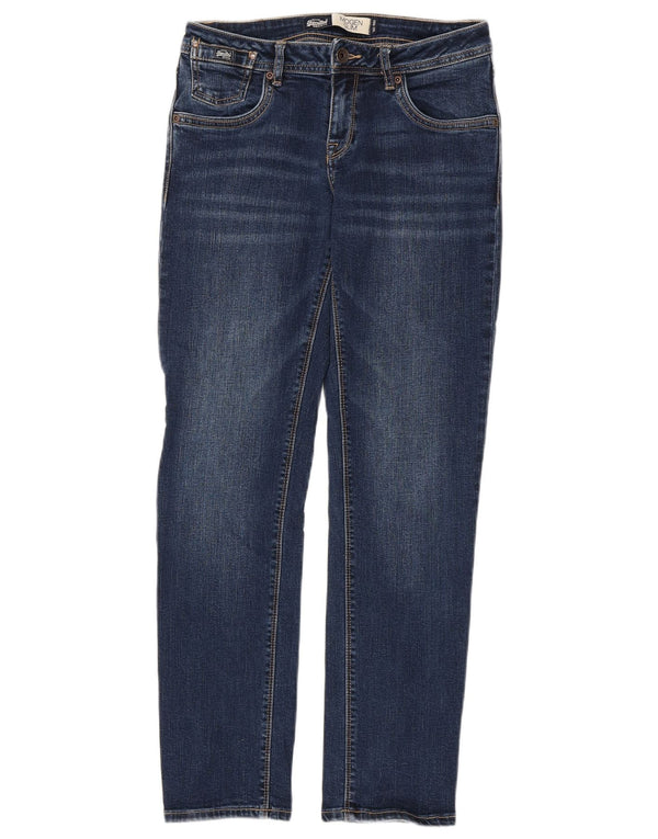 Superdry Damen Imogen Slim Jeans W28 L30 Blaue Baumwolle