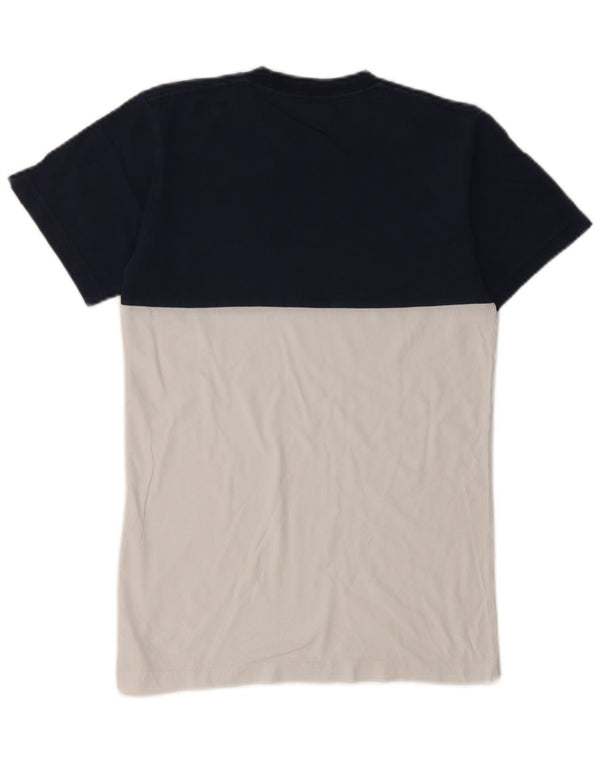 Vans Mens Classic Fit T-Shirt Top XS Navy Blue Colourblock Cotton