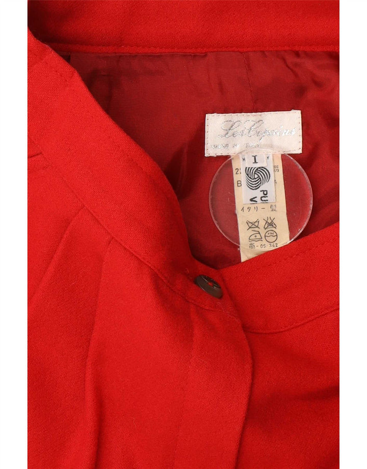 Les Copains Damen Bleistiftrock W26 Kleine rote Schurwolle
