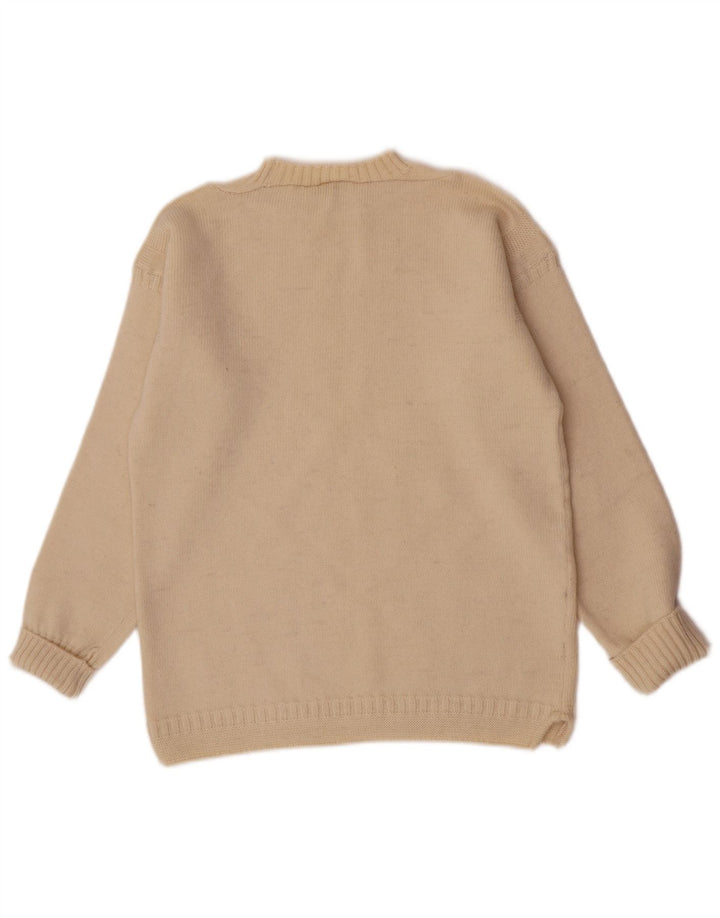 Bridgedale Herren-Pullover mit Rundhalsausschnitt, EU 38, kleine beige Wolle