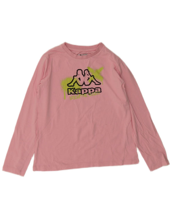 Kappa Mädchen Graphic Top Langarm 13–14 Jahre rosa Baumwolle