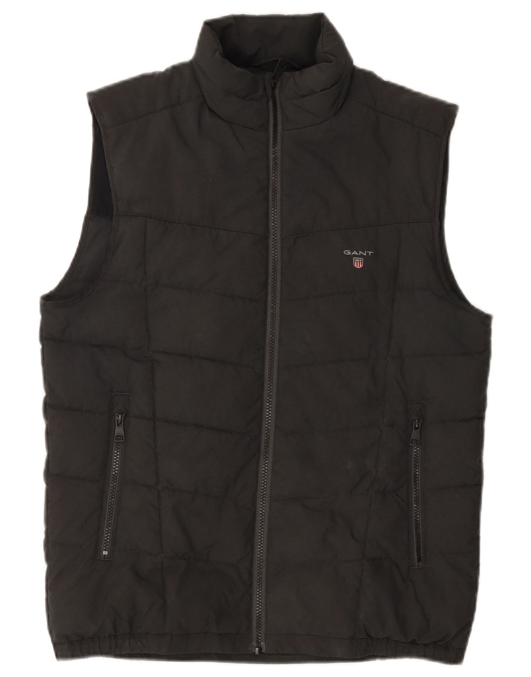 Gant Herren Wattierte Weste UK 36 Small Grau Polyester
