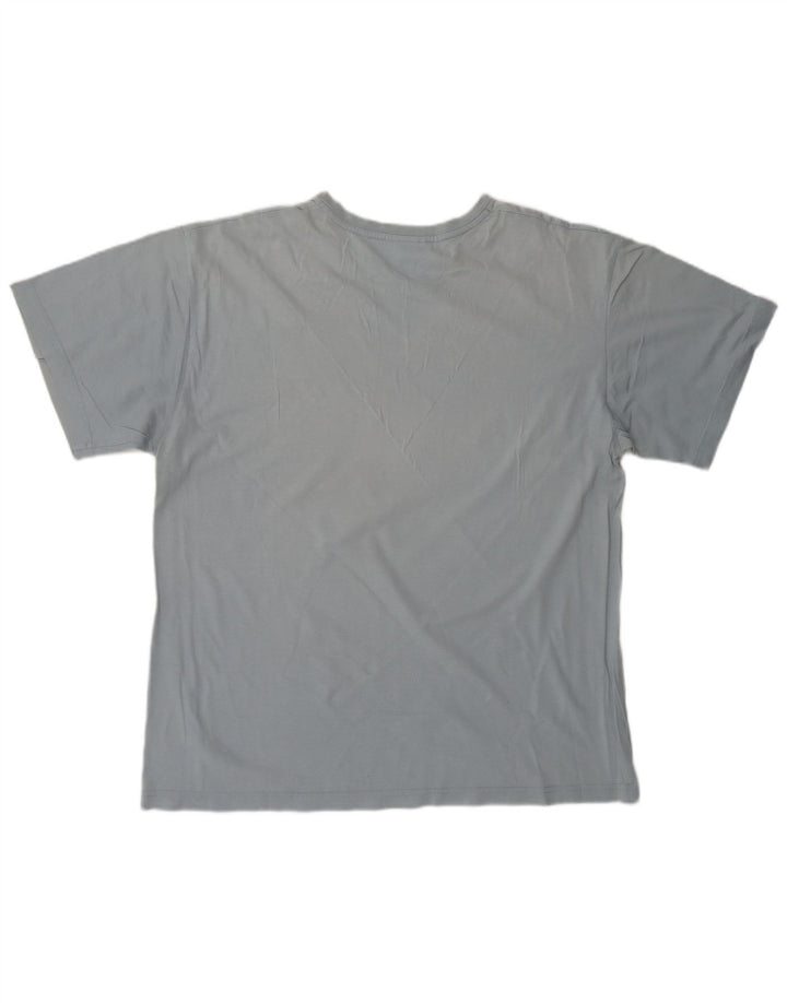 REEBOK Herren Grafik-T-Shirt-Oberteil, groß, aus blauer Baumwolle