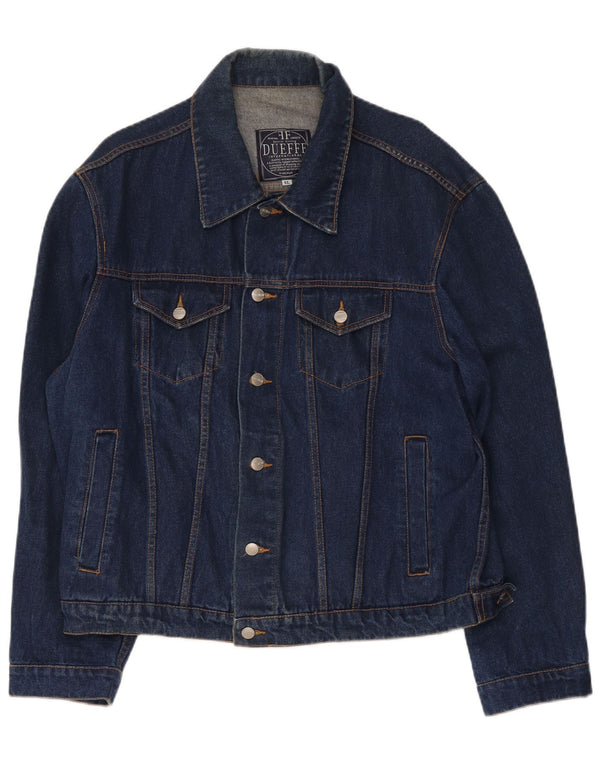 Dueffe Herren Jeansjacke UK 42 XL Marineblau Baumwolle