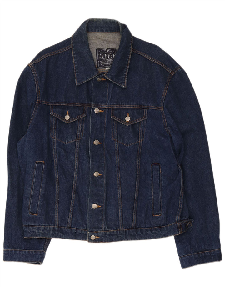 Dueffe Herren Jeansjacke UK 42 XL Marineblau Baumwolle