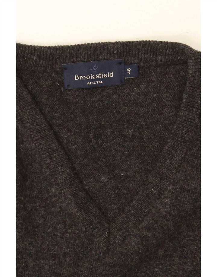 Brooksfield Herren-Pullover mit V-Ausschnitt IT 48 Small Grey