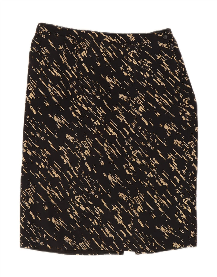 VINTAGE Womens Abstract Pattern Pencil Skirt W27 Small Black Vintage Vintage and Second-Hand Vintage from Messina Hembry 