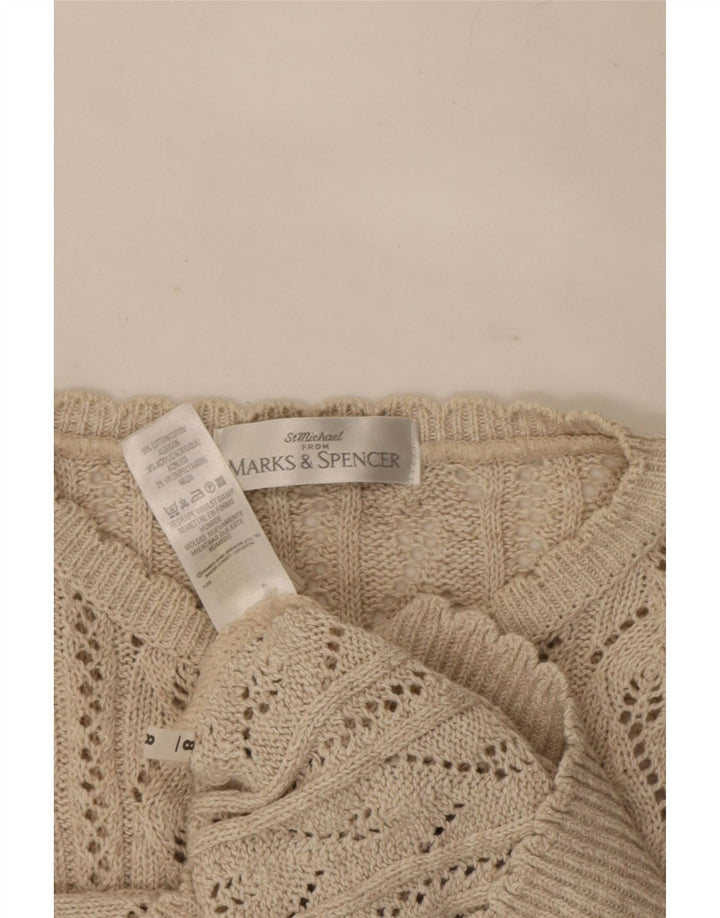 Marks & Spencer Damen-Cardigan-Pullover UK 12 Medium Beige Acryl