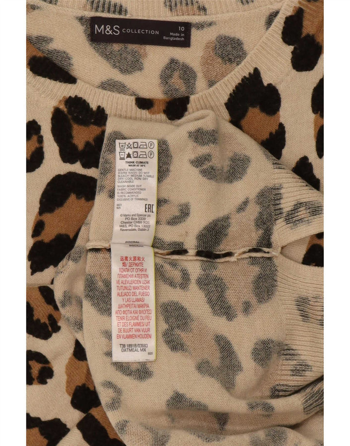 Marks & Spencer Damen-Pullover mit U-Boot-Ausschnitt, Gr. 10, Beige