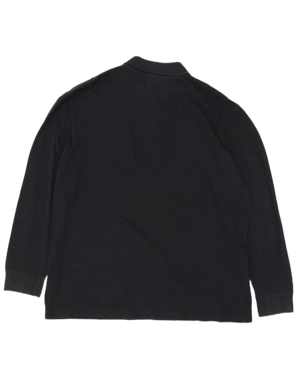 Kappa Herren Langarm-Poloshirt 3XL Schwarz Baumwolle