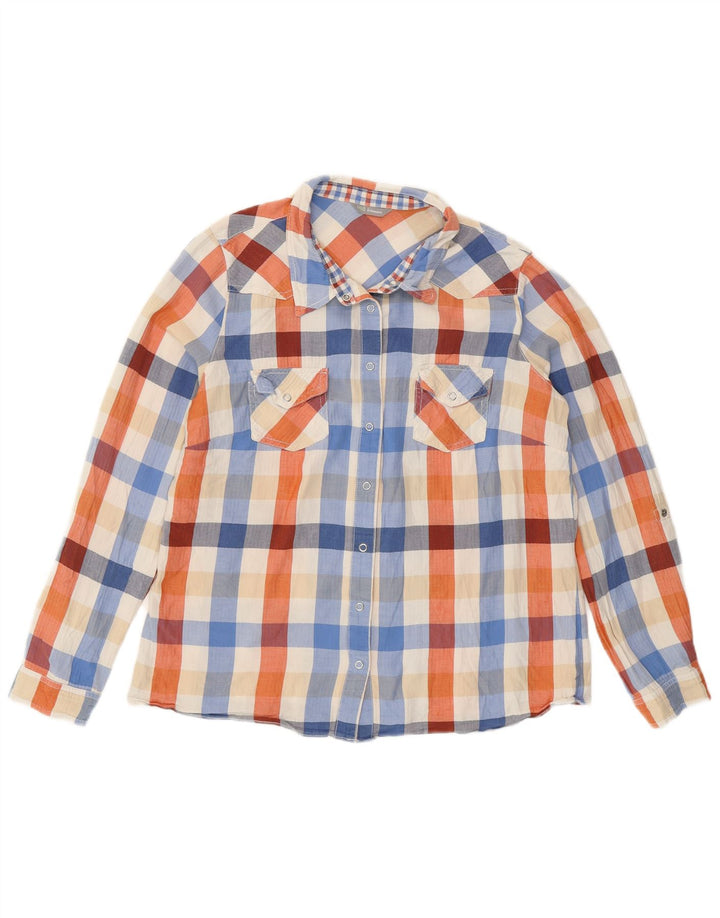 Marks & Spencer Damen Flanellhemd UK 12 Medium Mehrfarbig kariert