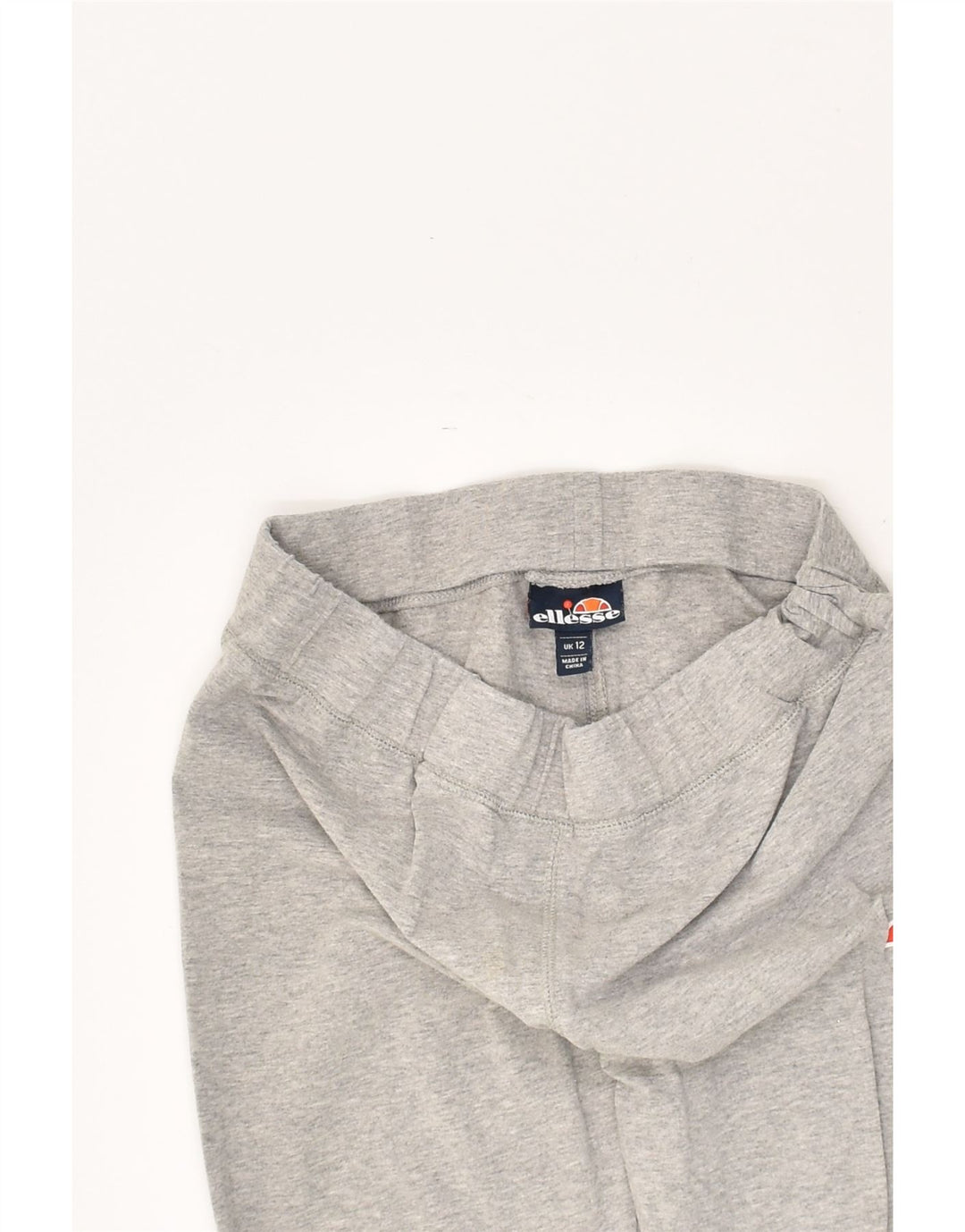 ELLESSE Womens Graphic Tracksuit Trousers UK 12 Medium Grey Cotton | Vintage Ellesse | Thrift | Second-Hand Ellesse | Used Clothing | Messina Hembry 