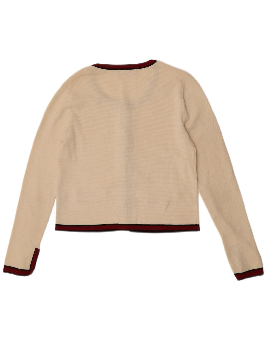 Zara Damen Crop Cardigan Pullover UK 12 Medium Off White
