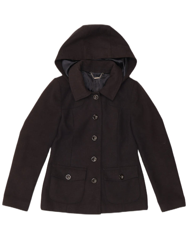 LAURA ASHLEY Damen-Blazer mit Kapuze und 5 Knöpfen, Gr. 10, Marineblau