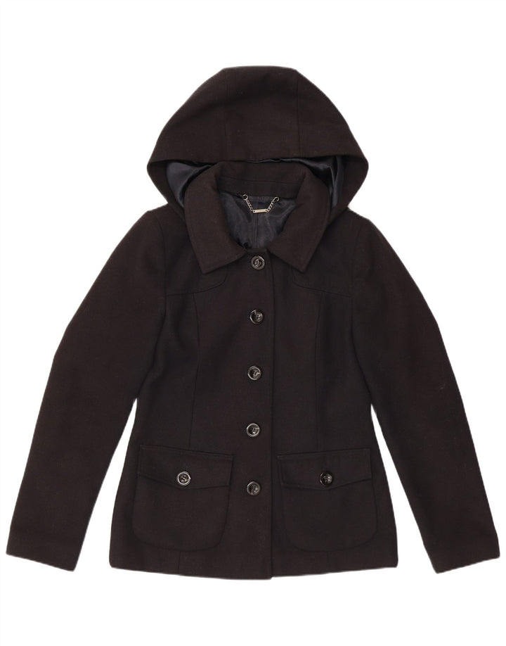 LAURA ASHLEY Damen-Blazer mit Kapuze und 5 Knöpfen, Gr. 10, Marineblau