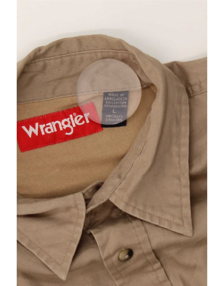 Wrangler Herren-Hemd, groß, beige, Baumwolle