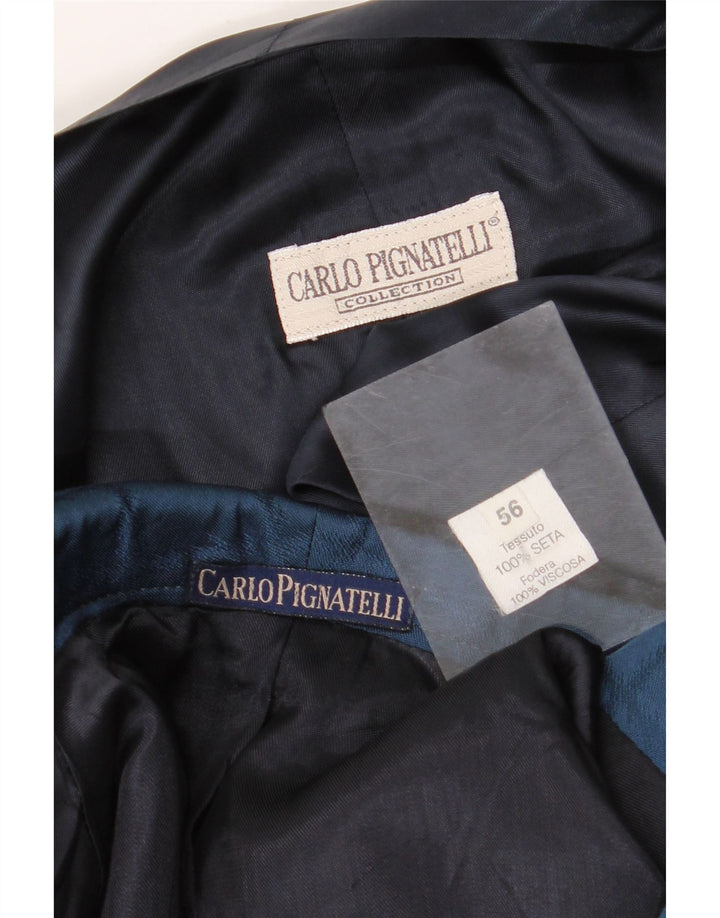Carlo Pignatelli Herren 2-teiliges Set IT 56 3XL Blaue Seide