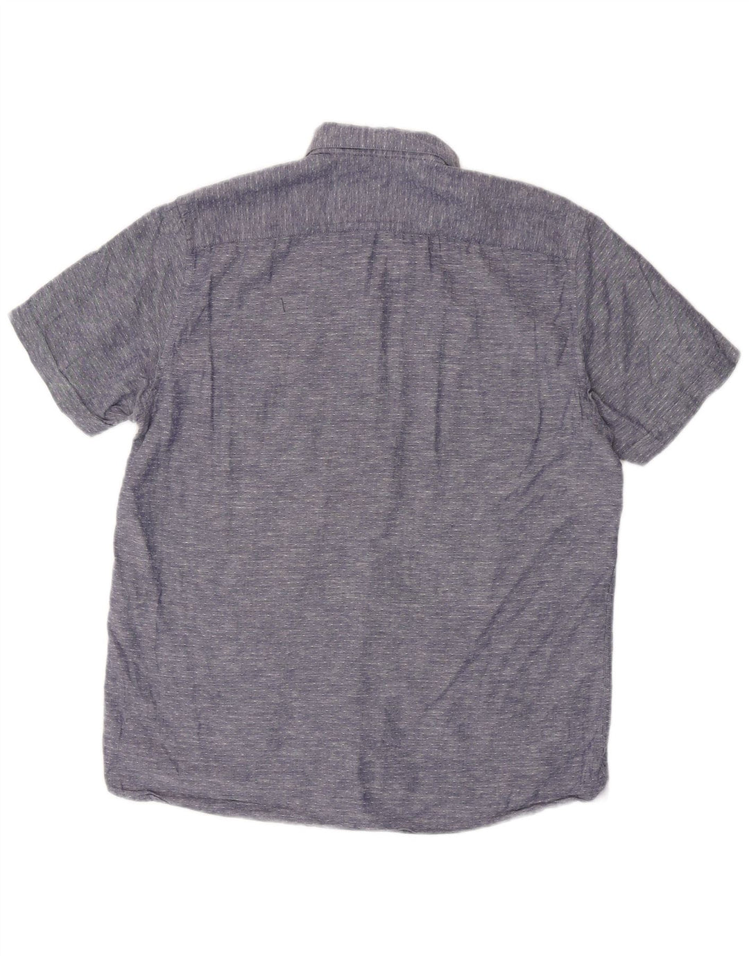 TED BAKER Herren-Kurzarmhemd, Größe 3, mittelgroß, marineblau gesprenkelte Baumwolle