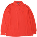 PETER HADLEY Herren-Langarm-Poloshirt 2XL aus roter Baumwolle