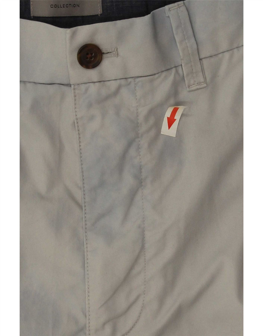 Marks & Spencer Herren Chinoshorts W34 Large Grau Baumwolle