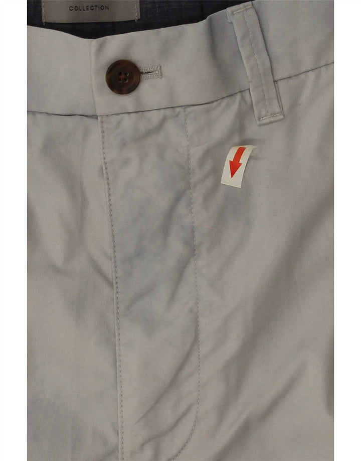 Marks & Spencer Herren Chinoshorts W34 Large Grau Baumwolle