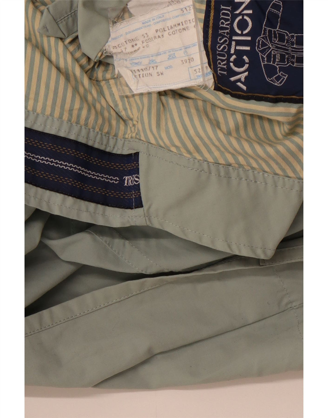 TRUSSARDI Herren Trenchcoat IT 52 XL Graue Baumwolle